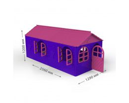 ​Будиночок зі шторками Doloni (02550/20) мега великий Фіолетово-рожевий
