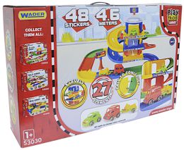 Play Tracks Garage дитячий паркінг 3 поверхи з дорогою 4,6 метри Wader (53030)