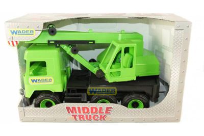 Автокран Middle Truck в коробке (39483) св.-зеленый
