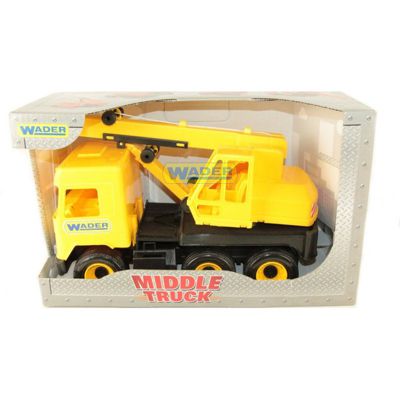 Автокран Middle Truck в коробке (39491) желтый