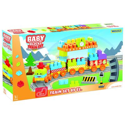 Baby Blocks Мои первые кубики Железная дорога Wader (41480)