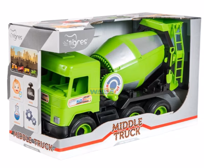Бетономешалка Middle Truck в коробке (39485) св.-зеленая