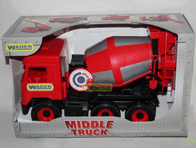 Бетономешалка Middle Truck в коробке (39489) красная