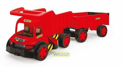 Большой игрушечный грузовик Гигант с тележкой Wader 65110