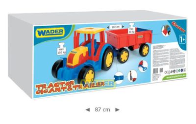 Великий трактор Gigant Wader з причепом (66100)