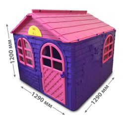 Домик детский со шторками Doloni (02550/1) Фиолетово-розовый