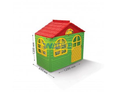Детский игровой домик для улицы Doloni (02550/13) Зелено-красный