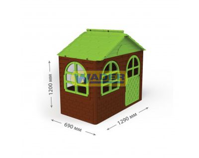 Дитячий ігровий будиночок для вулиці Doloni (02550/14) коричнево-зелений
