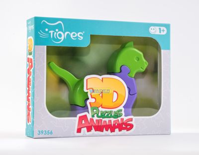 Іграшка розвиваюча 3D пазли Звірятка (39356) 8 ел., 4 види