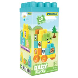 Мої перші кубики 20 шт в коробці Baby Blocks Wader (41430)