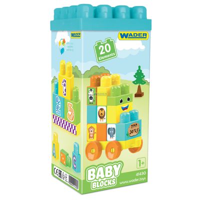 Мои первые кубики 20 шт в коробке Baby Blocks Wader (41430)