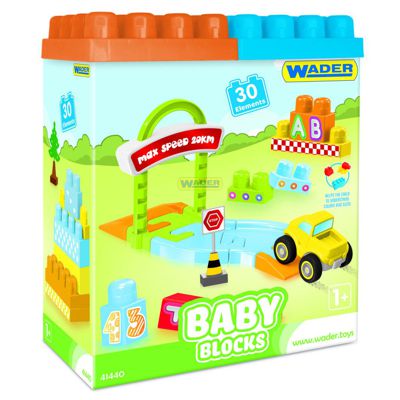 Мои первые кубики 30 шт в коробке Baby Blocks Wader (41440)