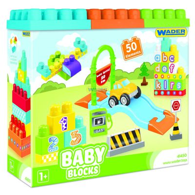 Мои первые кубики 50 шт в коробке Baby Blocks Wader (41450)