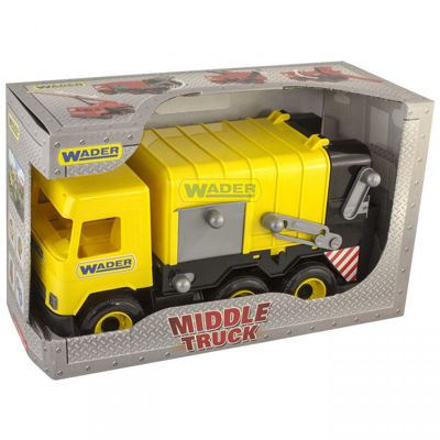 Мусоровоз Middle Truck в коробке (39492) желтый