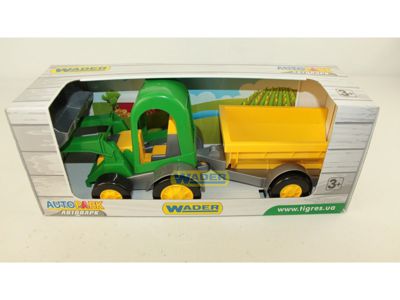 Трактор Багги с ковшом и прицепом в коробке (39349) 2 вида
